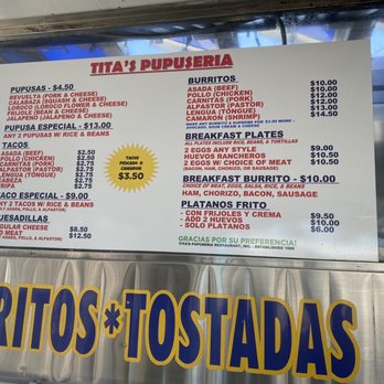 Tita's Pupuseria Lonchera - Menu - Mexican Near Me - Buttonwillow, California Tita's Pupuseria Lonchera - Menu - Mexican Near Me - Buttonwillow, California