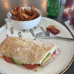 Tuna Sandwich & sweet potatoes fries