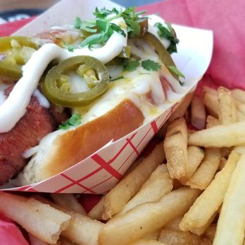 Joe's Farm Grill - Sonoran Dog, bacon wrapped, sans the beans - American Near Me - Gilbert, Arizona