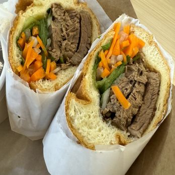 Springly - Pho bahn mi sandwich (didn't get a pic of the broth that comes with it) - Vietnamese Near Me - Fresno, California
