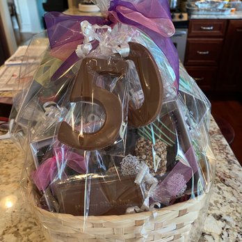 Rmp Candy - The Chocolate Box's creation for a 50th Birthday gift basket - Candy Stores Near Me - Hawthorne, New Jersey