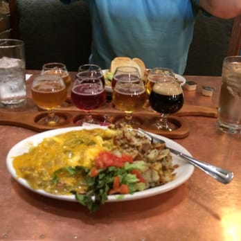 Carver Brewing Co. - Huevos Rancheros with scrambled eggs and tinga chicken. - New American Near Me - Durango, Colorado