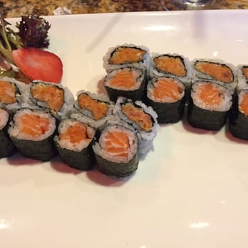 Fancy Sushi - Salmon and spicy tuna crunch - Japanese Near Me - Clermont, Florida Fancy Sushi - Salmon and spicy tuna crunch - Japanese Near Me - Clermont, Florida