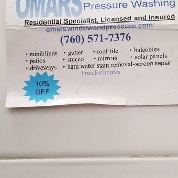 OMARS Window Cleaning and Pressure Washing - Pressure Washers Near Me - Tucson, Arizona OMARS Window Cleaning and Pressure Washing - Pressure Washers Near Me - Tucson, Arizona