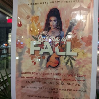 The Laughing Fox Tavern - Nov drag event flyer - Bars Near Me - Magnolia, New Jersey