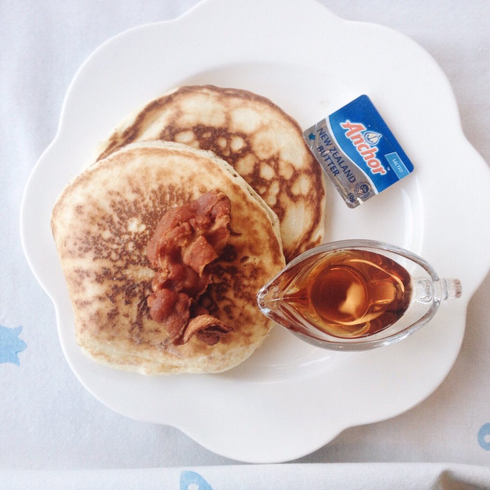 Memory Lane - Bacon pancakes. Making bacon pancakes. Put some bacon and I'll put it in a pancake. - Filipino Near Me - Tagaytay, CAV
