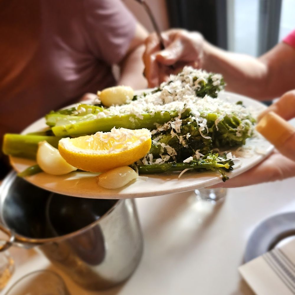 Trapizzino - Slow Cooked Broccolini- Ricotta salata, garlic confit. $15. OK. Wish it was roasted more - Italian Near Me - New York, New York Trapizzino - Slow Cooked Broccolini- Ricotta salata, garlic confit. $15. OK. Wish it was roasted more - Italian Near Me - New York, New York