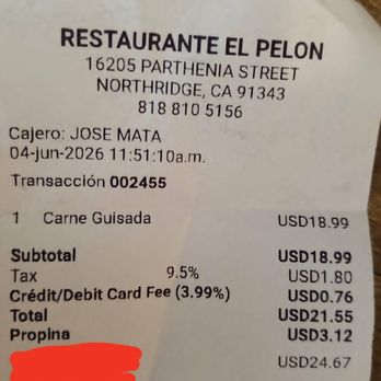 El Pelon - price as of 6/4/26 - Salvadoran Near Me - Los Angeles, California El Pelon - price as of 6/4/26 - Salvadoran Near Me - Los Angeles, California