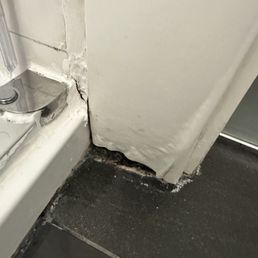 Water damage in bathroom Water damage in bathroom