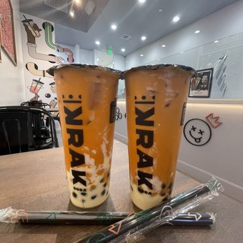 Krak Boba - Thai Tea with Crème Brûlée Scoop - Bubble Tea Near Me - Westminster, California Krak Boba - Thai Tea with Crème Brûlée Scoop - Bubble Tea Near Me - Westminster, California