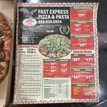 Fast Express Pizza & Pasta - Pizza menu - Pizza Near Me - San Jose, California Fast Express Pizza & Pasta - Pizza menu - Pizza Near Me - San Jose, California