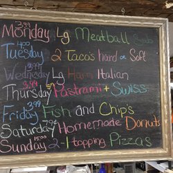 Stonybrook Variety and Dining - Daily Special Board - Had homemade donuts today - YUM