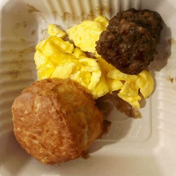 Another Broken Egg Cafe - Traditional Day Starter: biscuit, scrambled eggs, house-made sausage, fresh country potatoes (other pic) - $17.89 on Door Dash - Breakfast & Brunch Near Me - Clermont, Florida