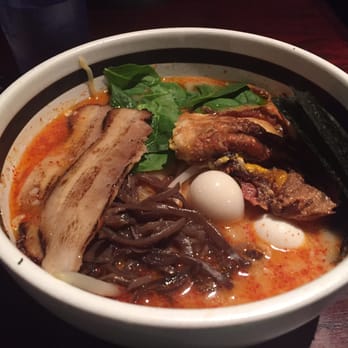 Ramen Parlor - Lobster Pork Flavor Ramen with pork belly, quail egg, and quarter soft shell crab ($10.75) - Ramen Near Me - San Mateo, California Ramen Parlor - Lobster Pork Flavor Ramen with pork belly, quail egg, and quarter soft shell crab ($10.75) - Ramen Near Me - San Mateo, California