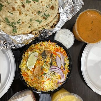 Biryani Pot Express - garlic naan, chicken dum biryani, chicken tikka masala, and mango lassi! YUM - Indian Near Me - Irvine, California Biryani Pot Express - garlic naan, chicken dum biryani, chicken tikka masala, and mango lassi! YUM - Indian Near Me - Irvine, California