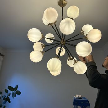 C Bell Electric - Dining room light fixture installation. - Electricians Near Me - Pensacola, Florida C Bell Electric - Dining room light fixture installation. - Electricians Near Me - Pensacola, Florida