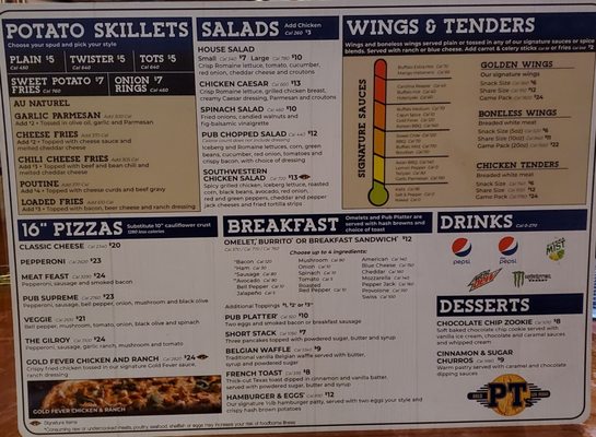 Menu photo 2 PT's Gold Las Vegas, NV Menu photo 2 PT's Gold Las Vegas, NV