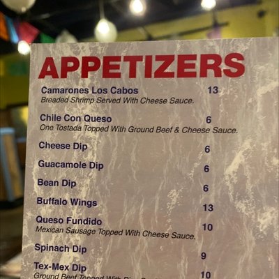 Menu photo 8 Los Cabos Mexican Grill and Cantina Surfside Beach, SC