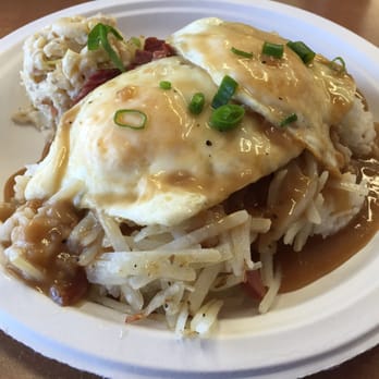 Button Up Cafe - Corn beef hash loco moco - Breakfast & Brunch Near Me - Pearl City, Hawaii