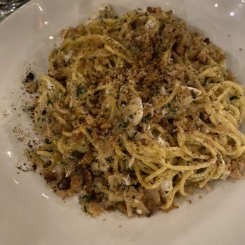 Nancy's Hustle - Sourdough capellini with crab - New American Near Me - Houston, Texas