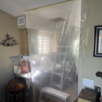 Mr E Does It All - Plastic put up to minimize cleanup. - Appliances & Repair Near Me