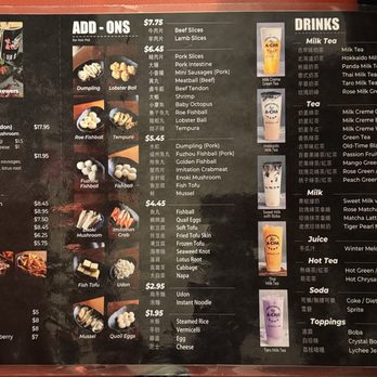 Tasty Pot - Side Menu - Hot Pot Near Me - Northridge, California