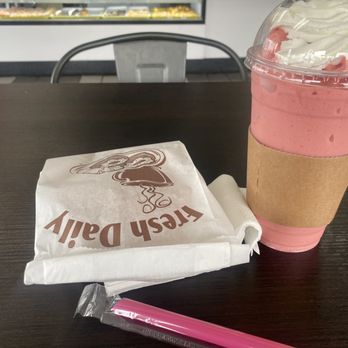 Modoo Donuts - Strawberry smoothie and ham& Ham & Cheese - Donuts Near Me - Buena Park, California Modoo Donuts - Strawberry smoothie and ham& Ham & Cheese - Donuts Near Me - Buena Park, California