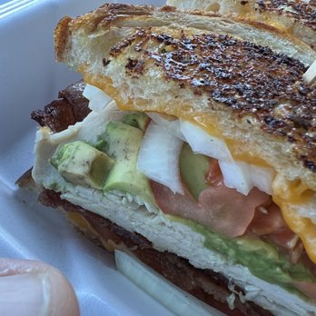Red Apple Cafe - Bacon turkey club, extra tomato, onion add avocado!! - Breakfast & Brunch Near Me - Fresno, California