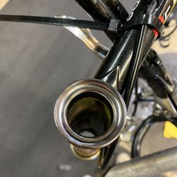 Ryky's Bike Shop - Here's what a headset cup looks like after being degreased & prepped for new ball bearings and grease.