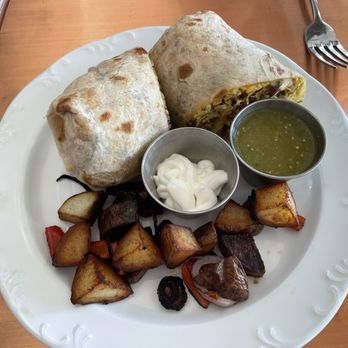 Mirazur Restaurant - My husband's breakfast burrito - Modern European Near Me - Baywood Park, California