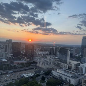 Bourbon Steak by Michael Mina - The skyline at sunset. This was our view from our table. - Steakhouses Near Me - Nashville, Tennessee