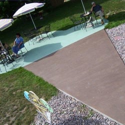 Pk's Beans N' Cream - Ice Cream patio outside by the "Little Cow".