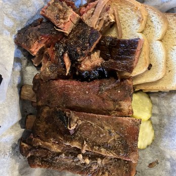 Snead's Bar-B-Q - .Two Kind Combination Dinner, Ribs &  Brownies baked beans - Barbeque Near Me - Belton, Missouri