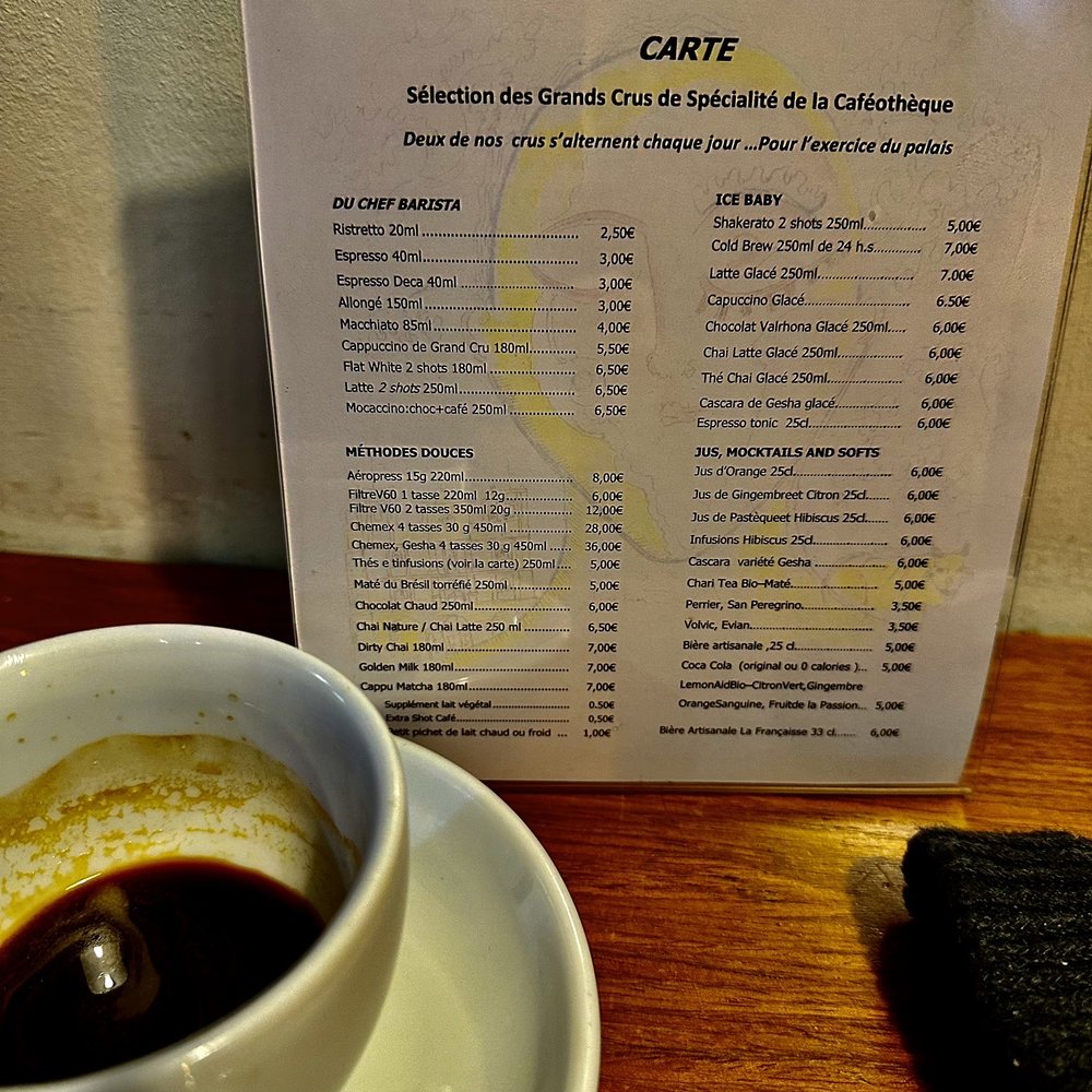 Half of a Double espresso.