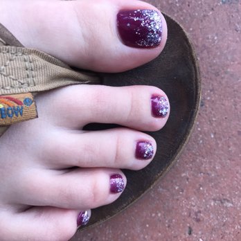 Karrma Nails & Spa - I knew I wanted purple and sparkles, I just didn't know how I wanted the sparkles. She let me see both ways and let me choose as we went. - Nail Salons Near Me - Norco, California