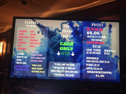 Menu photo 1 The Shisha Lounge Killeen, TX Menu photo 1 The Shisha Lounge Killeen, TX
