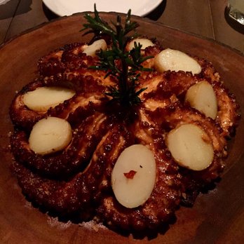 La Corriente - The pulpo, served with rice and potatoes - Seafood Near Me - Tulum, ROO