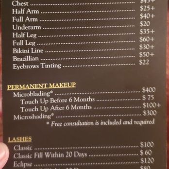 Ali'i Nails & Lash Bar - Most recent service menu side 2 - Nail Salons Near Me - Kapolei, Hawaii