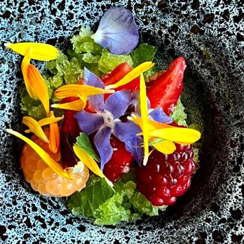 Altura - Intermezzo: tarragon granita with berries, anise hyssop, and finger lime - Italian Near Me - Seattle, Washington Altura - Intermezzo: tarragon granita with berries, anise hyssop, and finger lime - Italian Near Me - Seattle, Washington