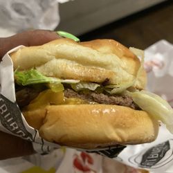 Fat Burger - Regular with cheddar add 1000 island sauce... it's okay still  a lil dry. They need to add ketchup on the burger