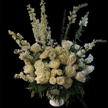 Wild About Flowers - Sympathy Urn! All White - Floral Designers Near Me - Dallas, Texas Wild About Flowers - Sympathy Urn! All White - Floral Designers Near Me - Dallas, Texas
