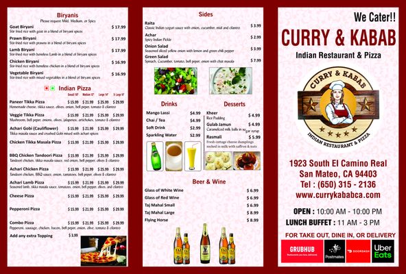 Menu photo 1 Curry & Kabab San Mateo, CA Menu photo 1 Curry & Kabab San Mateo, CA