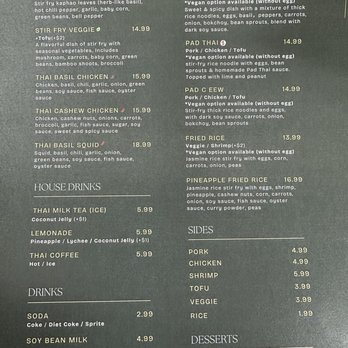Thai Fusion - Menu - Thai Near Me - Madison, Wisconsin