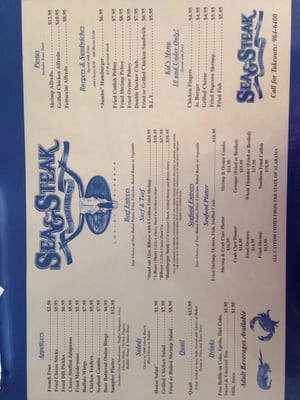 Menu photo 8 Sea and Steak Restaurant Loxley, AL Menu photo 8 Sea and Steak Restaurant Loxley, AL