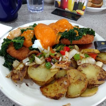 Childers Eatery - Shrimp and grits Benedict!!! - Breakfast & Brunch Near Me - Peoria, Illinois