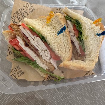 The Back Door Bakery & Cafe - Turkey club sandwich, ok taste, but dry bread.. - Coffee & Tea Near Me - Sunland, California The Back Door Bakery & Cafe - Turkey club sandwich, ok taste, but dry bread.. - Coffee & Tea Near Me - Sunland, California