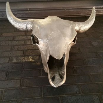Scott's Bar & Grill - Metal steer skull. - Seafood Near Me - Edmonds, Washington Scott's Bar & Grill - Metal steer skull. - Seafood Near Me - Edmonds, Washington