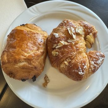 Paulette Cafe - Pain Au Chocolat (left) & Almond Croissant (right) - Pizza Near Me - Conroe, Texas