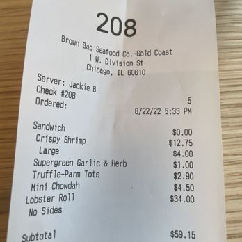 Brown Bag Seafood - Salad Near Me - Chicago, Illinois