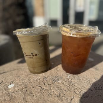 Goose Coffee - Hojicha and Honey Americano - Coffee & Tea Near Me - Rancho Cucamonga, California